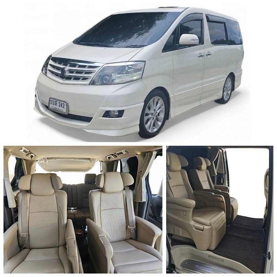 Toyota Alphard 5 peoples, 2 suitcases,