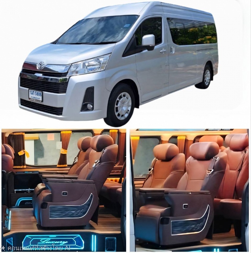 New Toyota Van Vip 8 People, 6 Lugages,