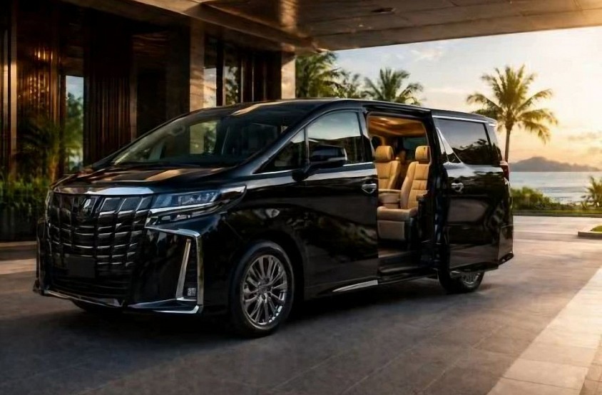 New Alphard 4 peoples, 2 suitcases,